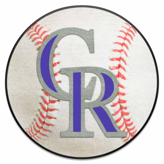 Colorado Rockies Baseball Rug - 27in. Diameter