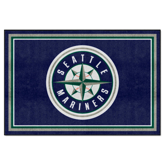 Seattle Mariners 5ft. x 8 ft. Plush Area Rug