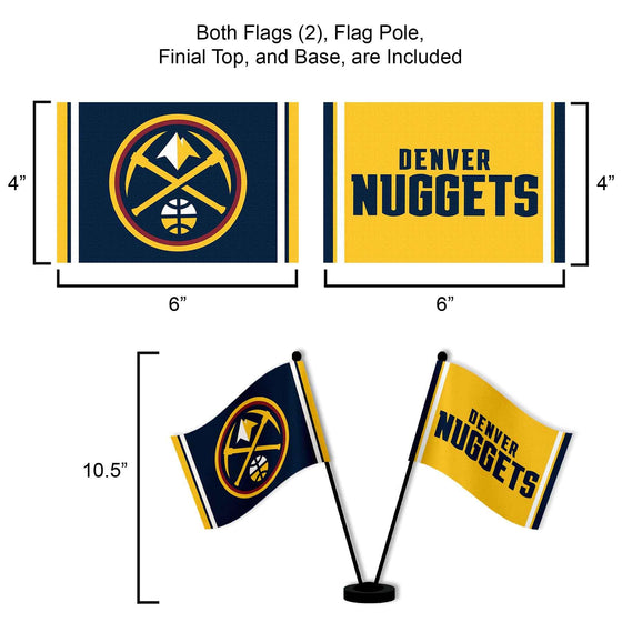 WinCraft Denver Nuggets Desk and Table Top Flags