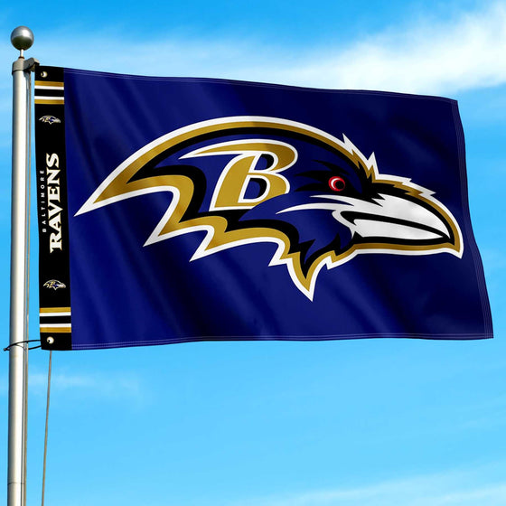 WinCraft Baltimore Ravens Printed Header 3x5 Foot Banner Flag