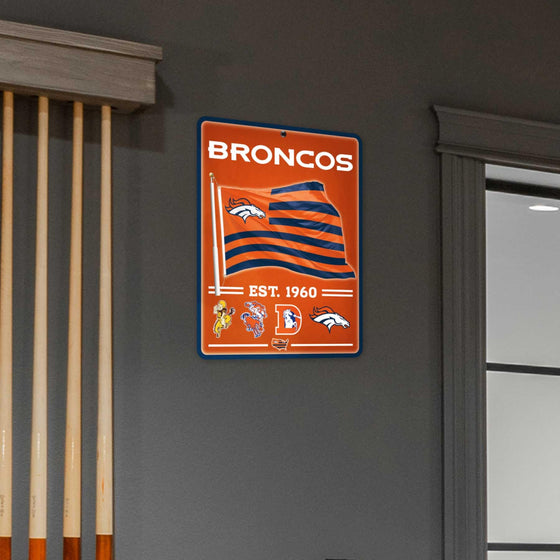 WinCraft Denver Broncos Americana Banner Flag Sign