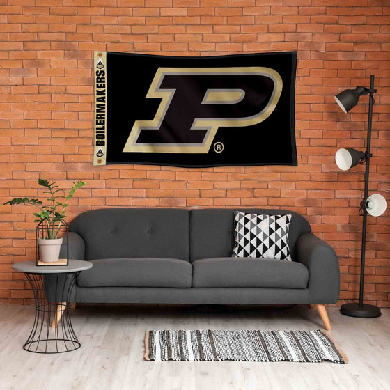 College Flags & Banners Co. Purdue Boilermakers Printed Header 3x5 Foot Banner Flag