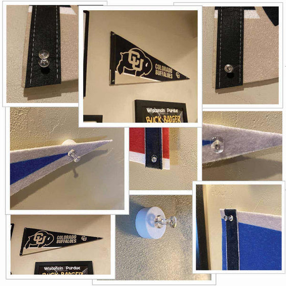 College Flags & Banners Co. Kansas State Wildcats Pennant Flag and Wall Tack Mount Pads