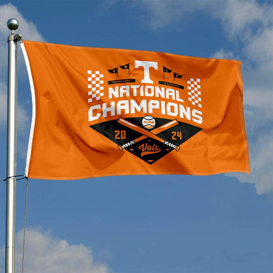 Tennessee Volunteers College Baseball National Champions 2024 3x5 Grommet Flag