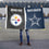 WinCraft Pittsburgh Steelers and Dallas Cowboys House Divided Flag Rivalry Banner