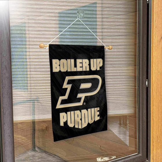 College Flags & Banners Co. Purdue Boilermakers Boiler Up Banner for Windows Doors and Walls