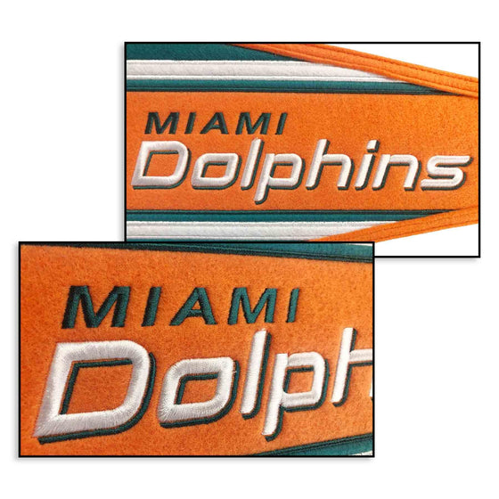 WinCraft Miami Dolphins Embroidered and Sewn Pennant