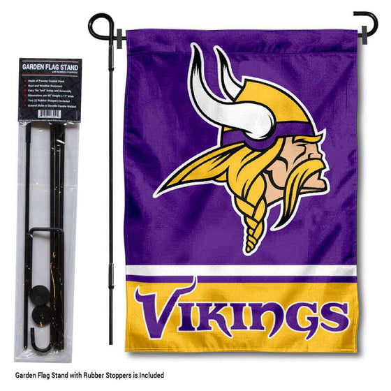 WinCraft Minnesota Vikings Garden Flag with Stand Holder