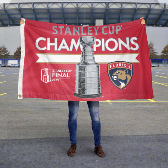 WinCraft Florida Panthers 2024 Stanley Cup Champions Banner Flag