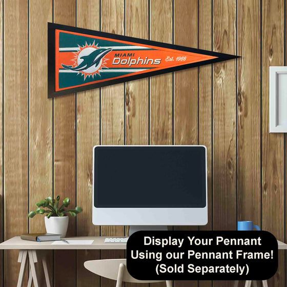 WinCraft Miami Dolphins Embroidered and Sewn Pennant