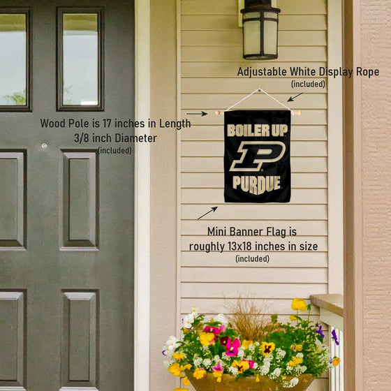 College Flags & Banners Co. Purdue Boilermakers Boiler Up Banner for Windows Doors and Walls