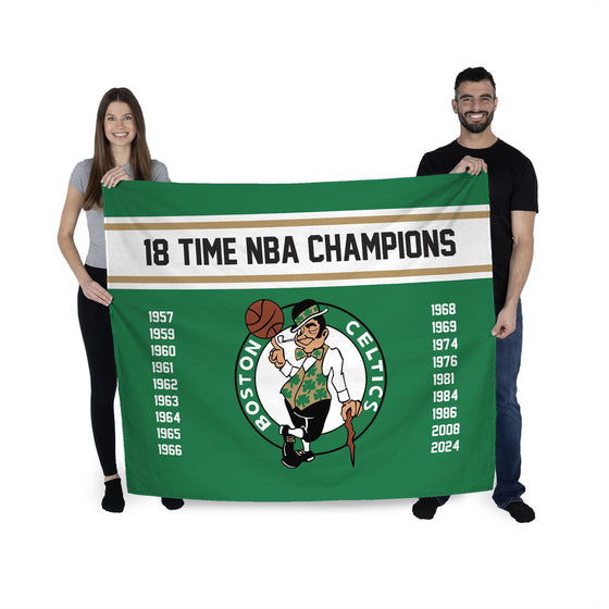 Northwest NBA Boston Celtics NBA Champions 2024 Wall Hanging Tapestry, 34" x 40", Banners