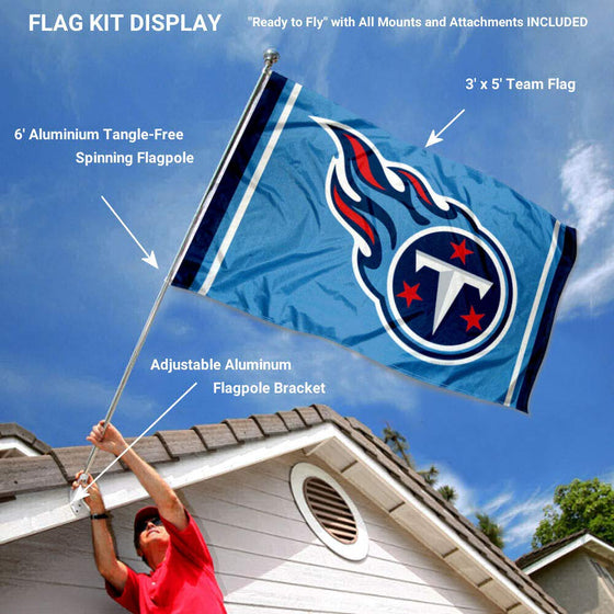 WinCraft Tennessee Titans Flag Pole and Bracket Kit