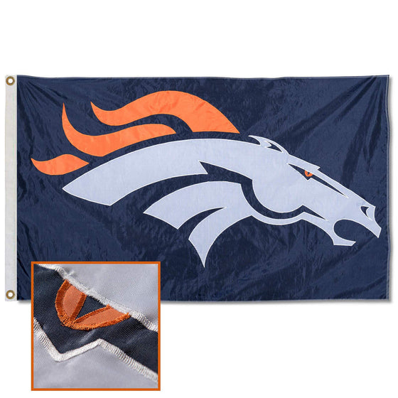 WinCraft Denver Broncos Embroidered Nylon Flag