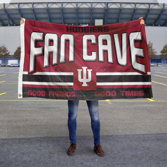 Indiana Hoosiers Fan Man Cave Banner Flag