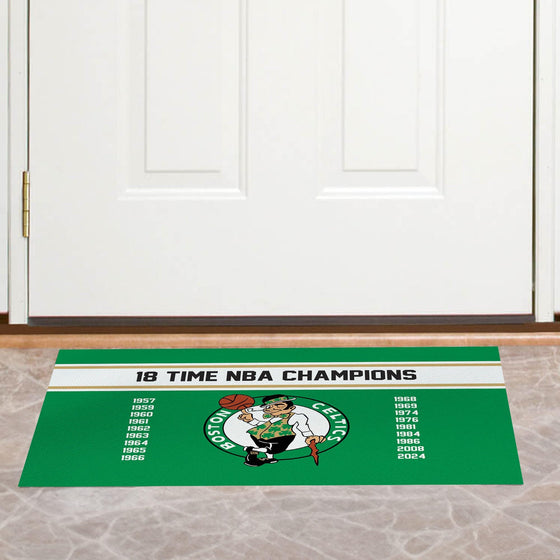 Northwest NBA Boston Celtics NBA Champions 2024 Washable Rug, 20" x 30.5", Banners