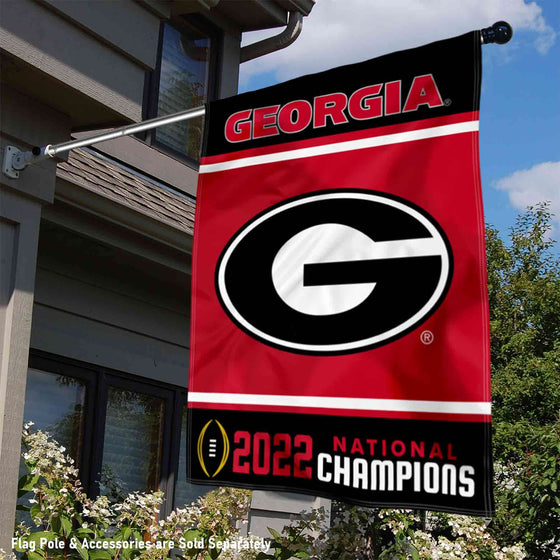 Georgia Bulldogs 2022 College Football Playoff Champions Double Sided House Flag