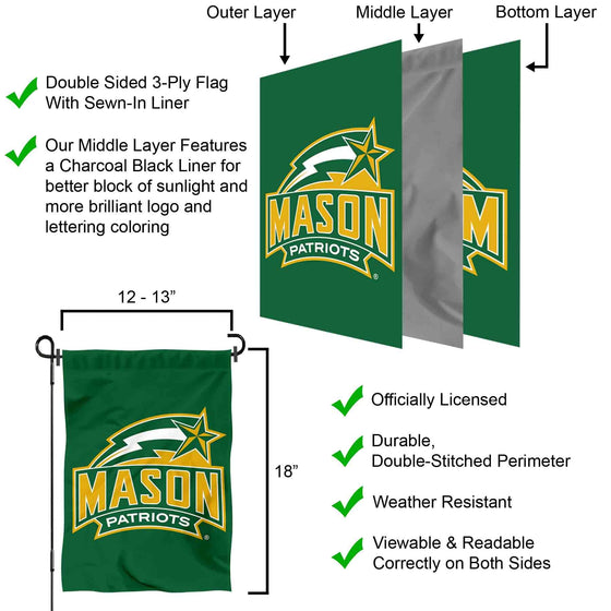 College Flags & Banners Co. George Mason Patriots Garden Flag