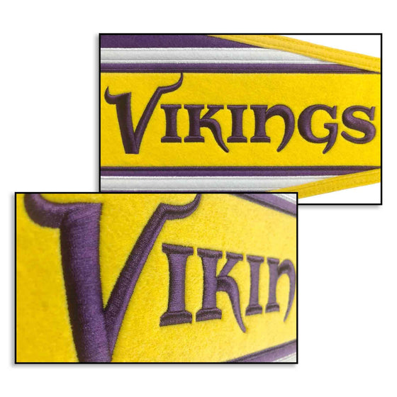 WinCraft Minnesota Vikings Embroidered and Sewn Pennant