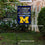 College Flags & Banners Co. Michigan Wolverines Fight Song Garden Flag and Flag Stand Pole Holder Set