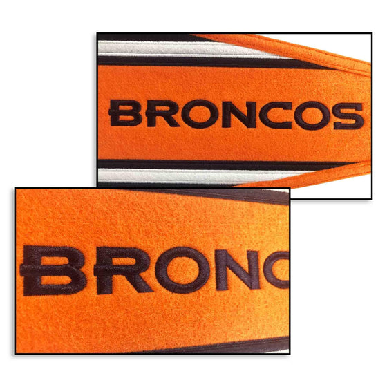 WinCraft Denver Broncos Embroidered and Sewn Pennant