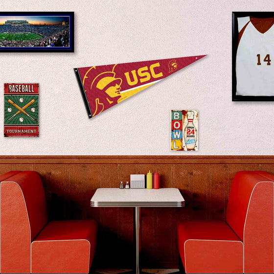 College Flags & Banners Co. USC Trojans Trojan Pennant Flag and Wall Tack Mount Pads