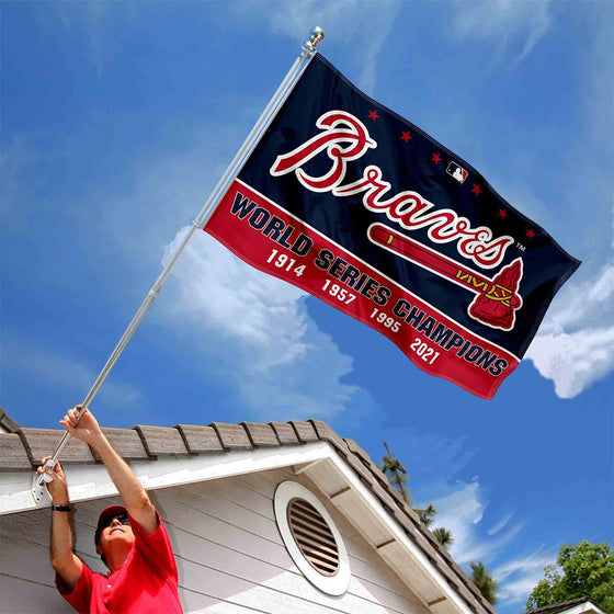 Atlanta Braves 4 Time Champions Banner and Tapestry Wall Tack Pads