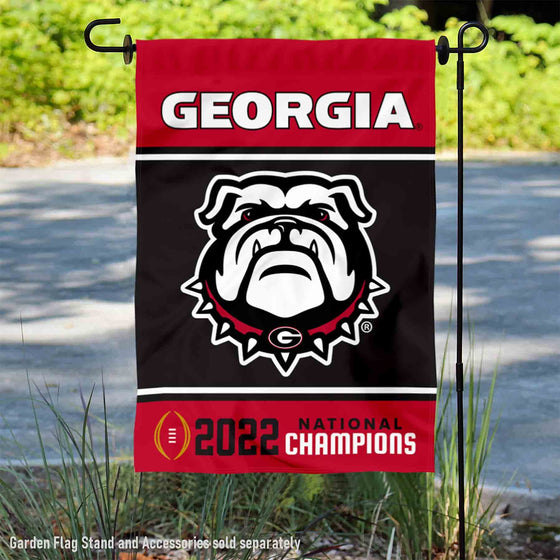 Georgia Bulldogs 2022 College Football National Champions Double Sided Garden Banner Flag