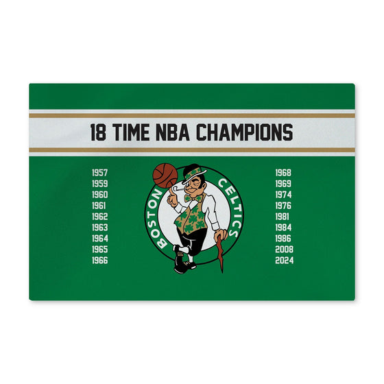 Northwest NBA Boston Celtics NBA Champions 2024 Washable Rug, 20" x 30.5", Banners