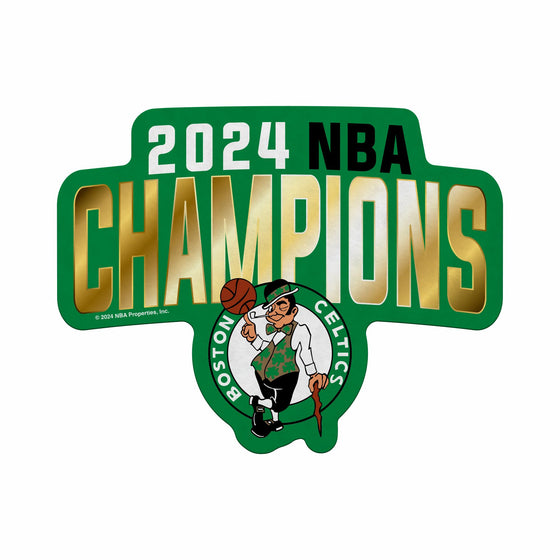 Rico Industries NBA Basketball Boston Celtics 2024 NBA Champions Shape Cut Pennant - Home and Living Room Décor - Soft Felt EZ to Hang