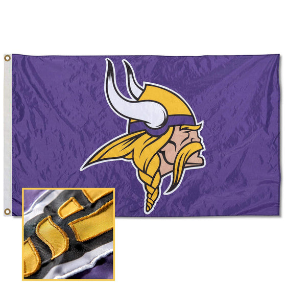 WinCraft Minnesota Vikings Embroidered Nylon Flag