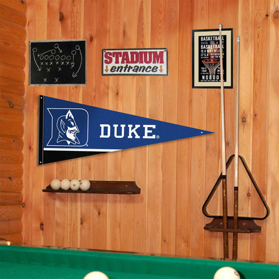 College Flags & Banners Co. Duke Blue Devils Pennant Flag and Wall Tack Mount Pads