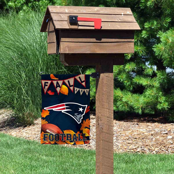 WinCraft New England Patriots Fall Leaves Decorative Football Garden Flag Double Sided Banner