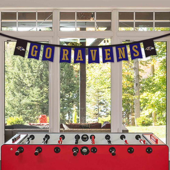 WinCraft Baltimore Ravens Banner String Pennant Flags