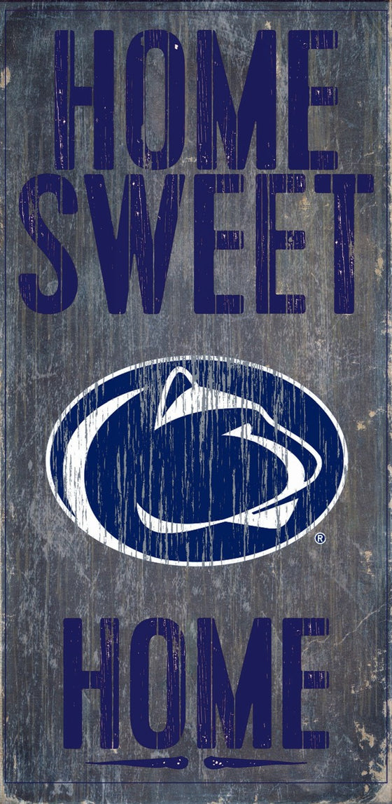 Penn State Nittany Lions Wood Sign - Home Sweet Home 6"x12"