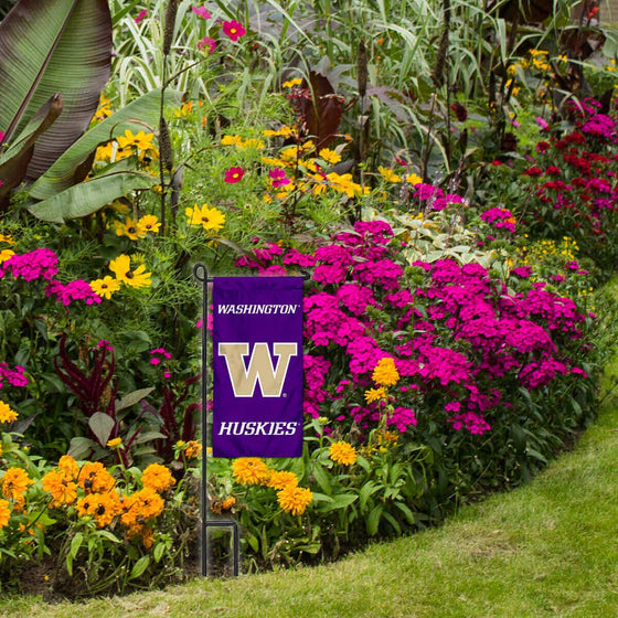 College Flags & Banners Co. Washington Huskies Mini Garden and Flower Pot Flag Topper