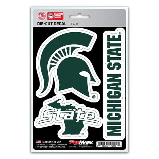 Michigan State Spartans Decal Die Cut Team 3 Pack