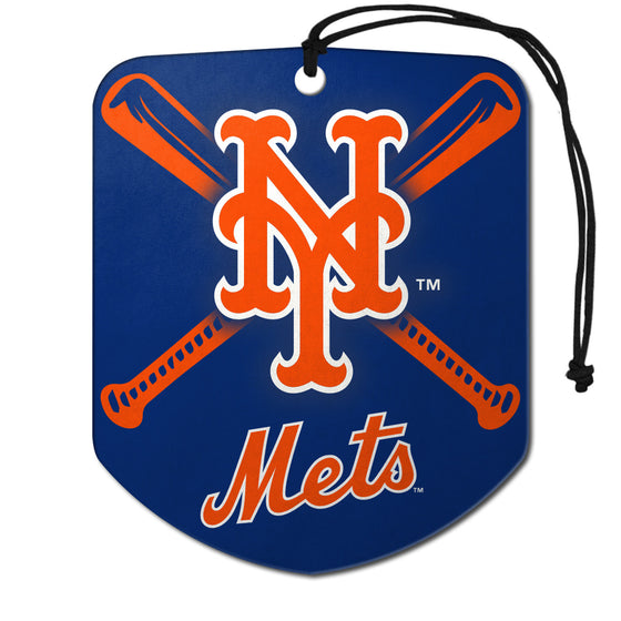 New York Mets Air Freshener Shield Design 2 Pack