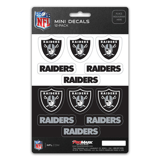 Las Vegas Raiders Decal Set Mini 12 Pack