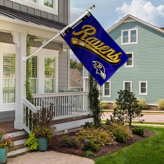 WinCraft Baltimore Ravens Script Logo Premium Flag