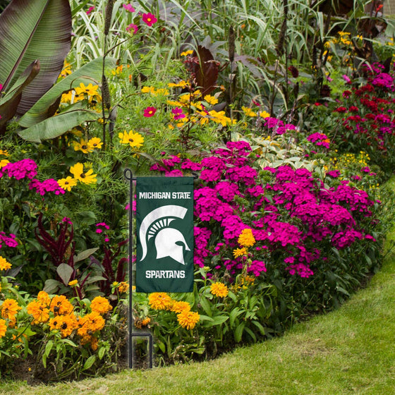 College Flags & Banners Co. Michigan State Spartans Mini Garden and Flower Pot Flag Topper