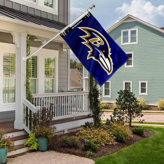 WinCraft Baltimore Ravens Printed Header 3x5 Foot Banner Flag