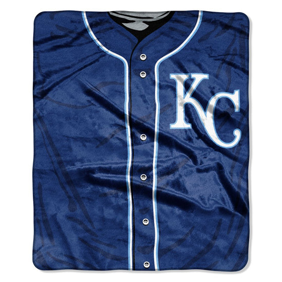 Kansas City Royals Blanket 50x60 Raschel Jersey Design (CDG)