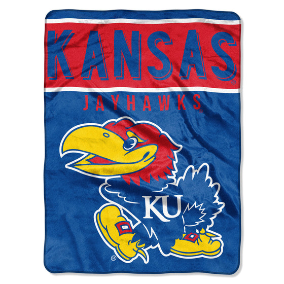 Kansas Jayhawks Blanket 60x80 Raschel Basic Design (CDG)