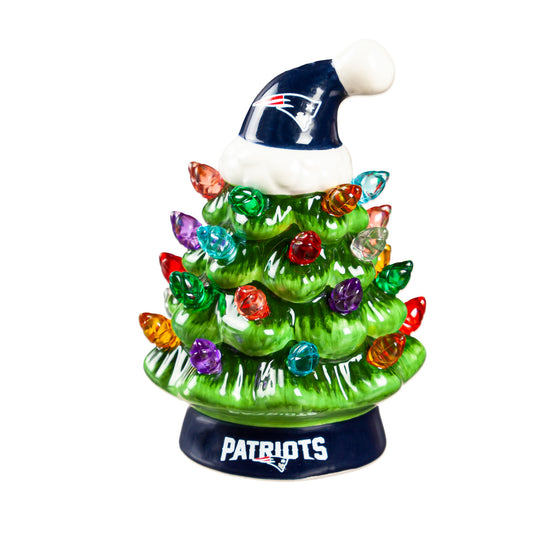 New England Patriots Christmas Tree 4 Inch LED Tabletop