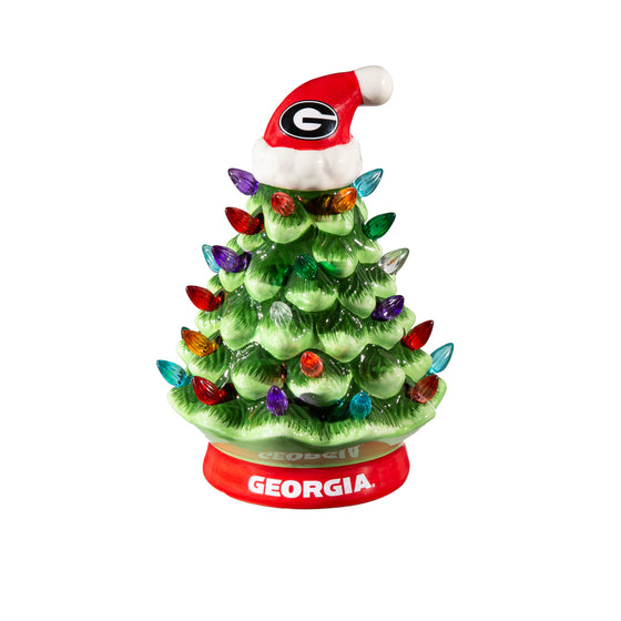 8" LED Ceramic Christmas Tree, University of Georgia