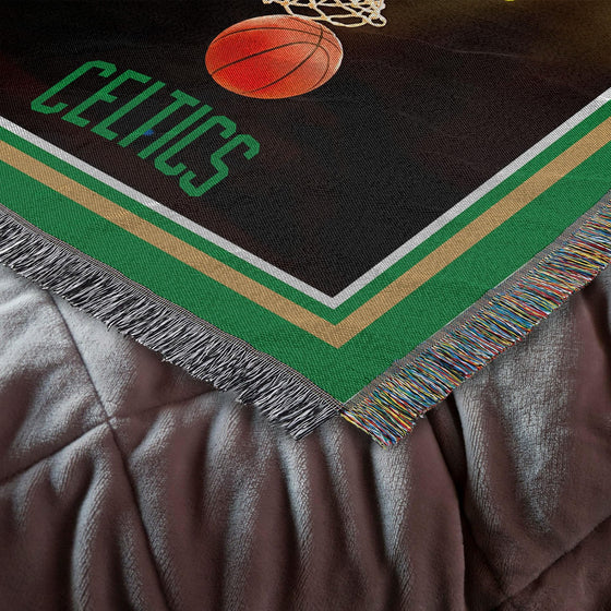 Northwest NBA Boston Celtics NBA Champions 2024 Woven Tapestry Throw Blanket, 46" x 60", Net Glory