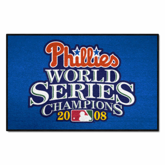 Philadelphia Phillies 2008 MLB World Series Champions Starter Mat Accent Rug - 19in. x 30in.