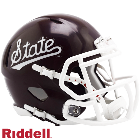 Mississippi State Bulldogs Helmet Riddell Replica Mini Speed Style Script