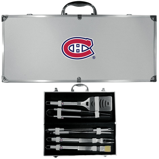 Montreal Canadiens 8 pc Stainless Steel BBQ Set w/Metal Case